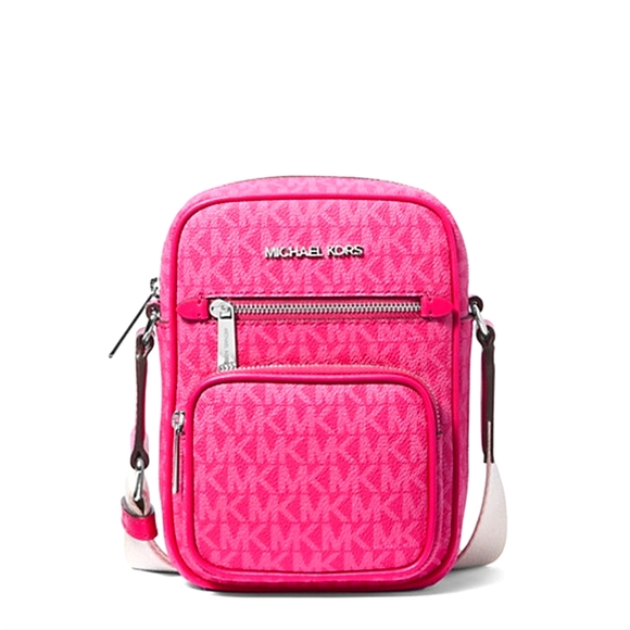 MICHAEL Michael Kors Handbags - Michael Kors Jet Set Medium Signature Logo Crossbody Bag